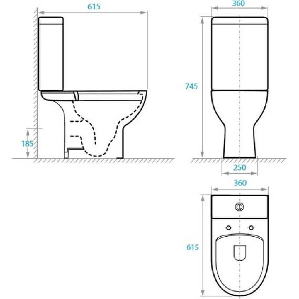 Безободочный унитаз-компакт Koller Pool Edge New Soft-close + бачок (1856550199)- Фото 4